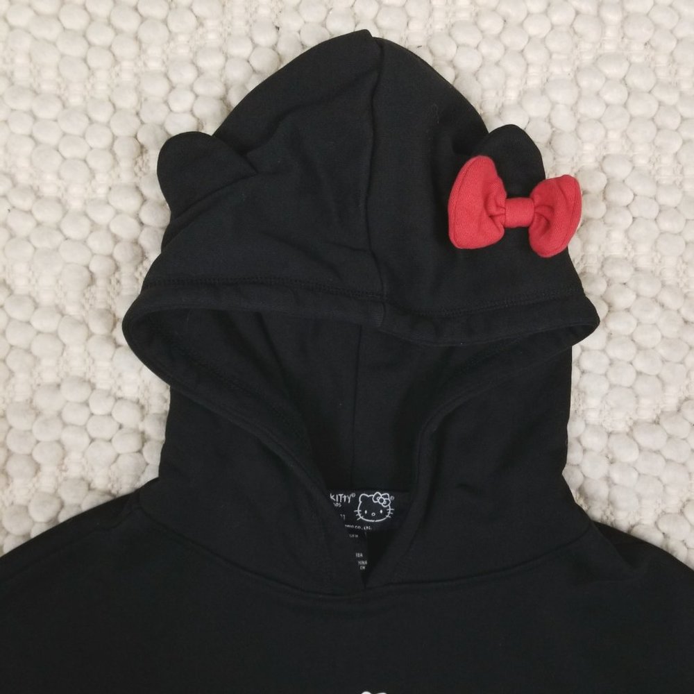 Hello Kitty and Friends x Forever 21 Crop Hoodie Black Sz Medium - Picture 8 of 10